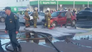 В Дашково-Песочне загорелась Лада Калина