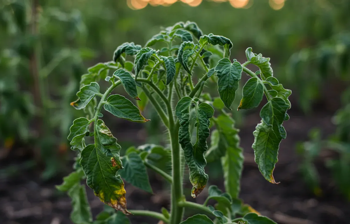 Если томаты скрутили листья — срочно применяем это: 15 г на 10 л воды и сразу под корень