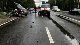 На трассе М-7 в Чувашии произошло смертельное ДТП с участием трех автомобилей