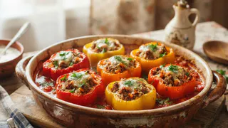 Самая ходовая заготовка у меня дома: фаршированные перцы - обалденно вкусные и сразу готовое блюдо