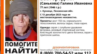 В Пензе разыскивают пропавшую пенсионерку Галину Завгороднюю