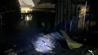 В Александровском районе сгорела баня