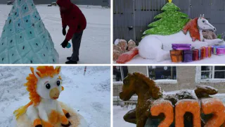 Заключённые Челябинской области приняли участие в конкурсе по созданию снежных фигур