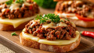 Ради такого завтрака вы будете вставать хоть в 5 утра: горячие бутерброды с фаршем и сыром