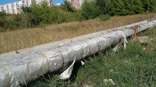 В Рязани в микрорайоне  Дашково-Песочня прорвало теплотрассу