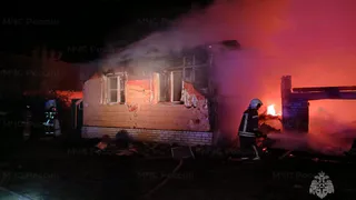 В деревне Саксино Муромского округа ночью загорелся частный дом