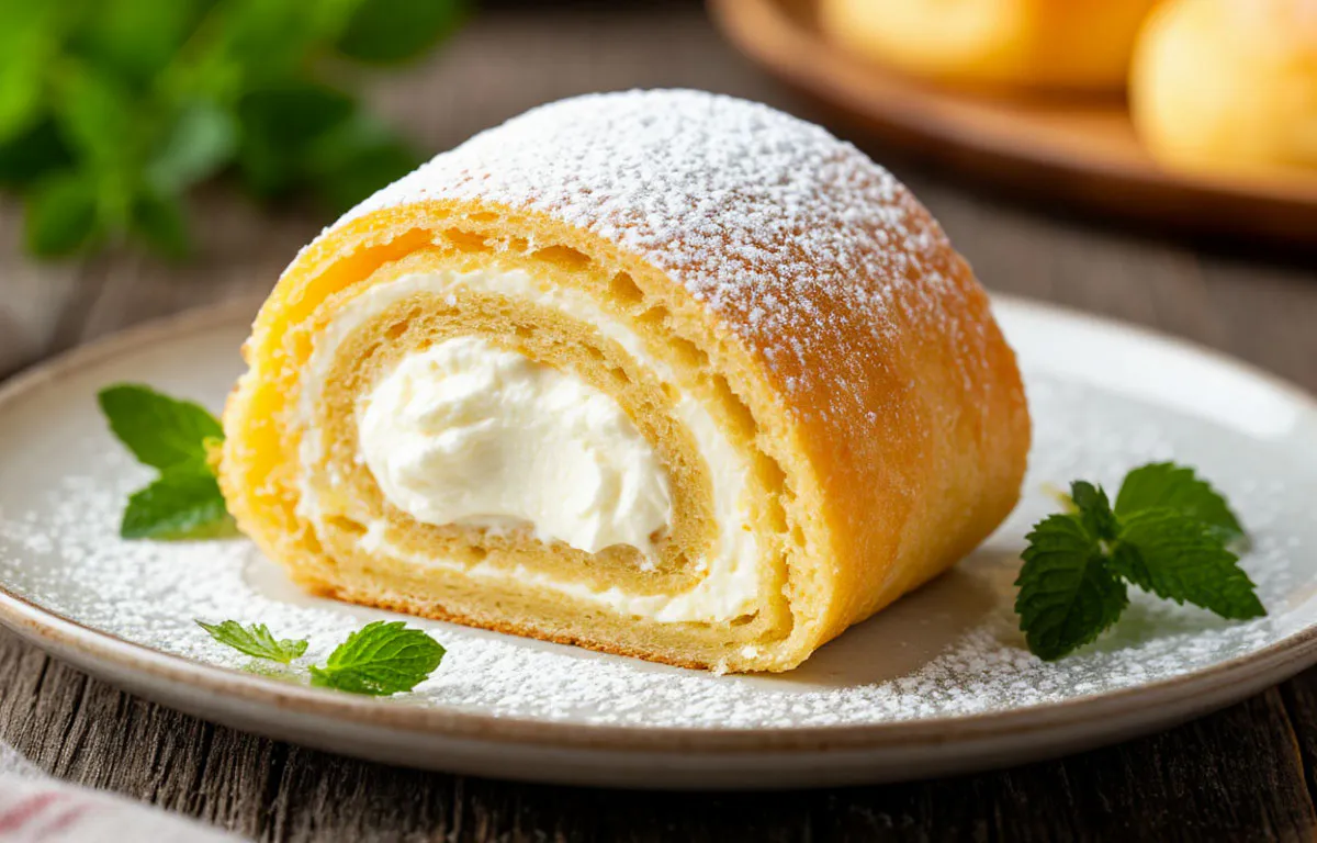 «Облако» на тарелке: этот нежнейший рулет с творожным кремом покорил соцсети. Готовится всего 15 минут