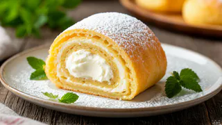 «Облако» на тарелке: этот нежнейший рулет с творожным кремом покорил соцсети. Готовится всего 15 минут