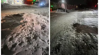 В центре Рязани городские службы оставили яму посреди дороги