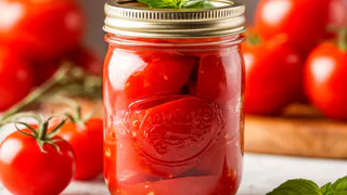 Острая закуска из томатов с чесноком: меньше чем за полчаса вкуснейшая заготовка на всю зиму готова