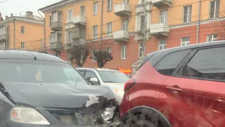 28 января на Первомайском проспекте в Рязани из-за ДТП возникла пробка