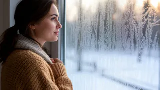 На окна ничего не клею и обогреватель давно в прошлом: подглядела идею у северян - дома жарища даже в -40