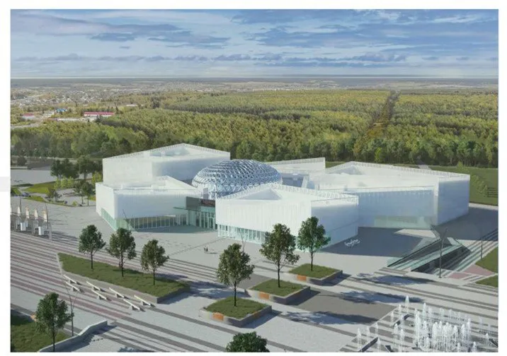 В Магнитогорске установили огромный стеклянный купол в «Притяжении»