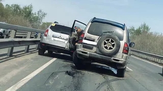 На Солотчинском шоссе образовалась километровая пробка из-за массовой аварии