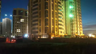 Ночью в строящемся здании произошел пожар