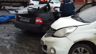 1 февраля массовая авария произошла в поселке Искра Рязанского района