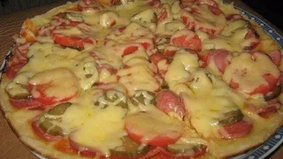 Быстрая пицца на сковороде