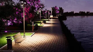 В Гусь-Хрустальном завершают проект благоустройства набережной