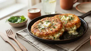 Добавляю в кефир масло и зелень — шикарные лепешки готовы: вкуснее чебуреков, проще хачапури и всего за 15 минут