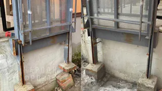 В микрорайоне Оргтруд восстановили гарантийный пандус