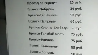 Проезд в брянской маршрутке № 108д подорожает до 90 рублей