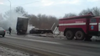Серьезное ДТП в Шацком районе. На трассе М5 столкнулись грузовик и ГАЗель