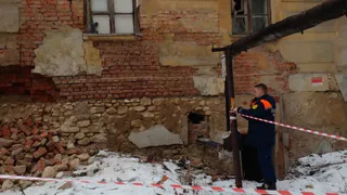 Стена дома №16 на проезде Грибоедова обрушилась 5 февраля 