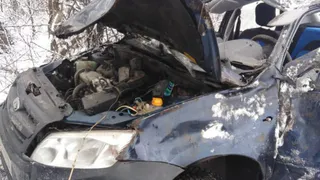 В Шацком районе водитель Lada Granta вылетел в кювет