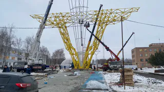 Пока строится: в Рязани появится опора ЛЭП в виде гигантского парашюта