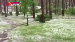 На "Первом канале" показали выпавший град в Солотче