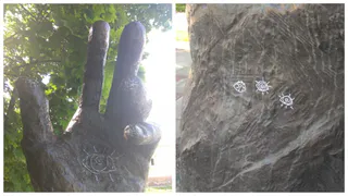 Отмыть непросто: вандалы изрисовали памятник Есенину