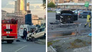 Приехали пожарные и скорая помощь: на крупном перекрестке в Челябинске столкнулись два автомобиля