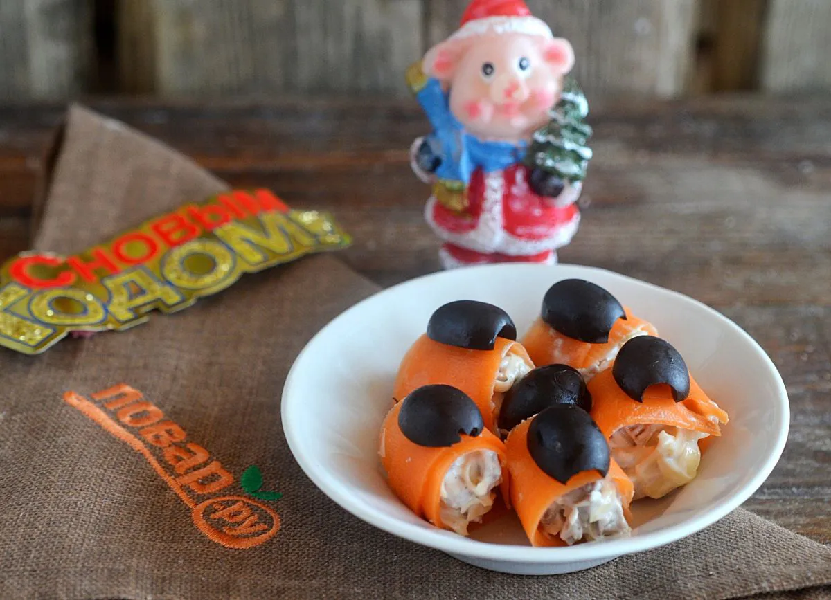 Рулетики с морковью