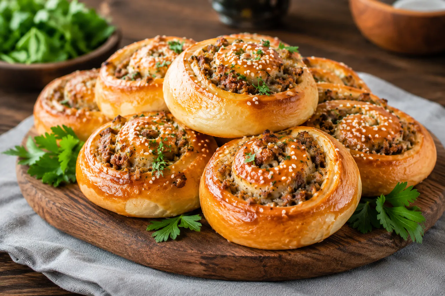 Вместо пирожков у меня вкуснючая улитка: берем фарш и картошку и получаем ароматный пирог — нежный, простой и готовится на раз-два