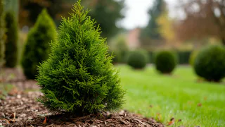 С 18 по 31 мая туям — обязательно: 1 столовая ложка в ведро — и хвоя пышнее иголок ежа