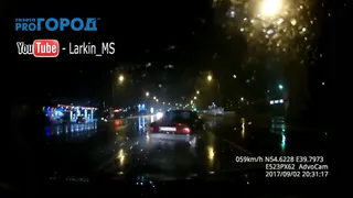 Рязанец выехал на окружную через встречку в плотный поток машин