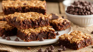 30 минут, никакой духовки и шоколадно-овсяные батончики без выпечки уже у вас на столе— топовый десерт этого лета