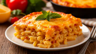 Турецкие хозяйки часто готовят эту сырную запеканку из макарон — сытно, просто и всего 30 минут у плиты