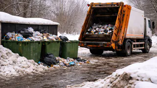 После снежной зимы в регионе постепенно возвращают обычный график вывоза мусора