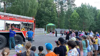 Детям из лагеря "Факел" провели познавательную встречу с огнеборцами