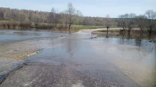 В Сапожковском районе 23 апреля затопило мост у Свято-Данилова монастыря
