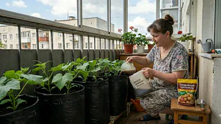 Теперь огурцы сажаю только по-японски: рассада толще пальца и урожай даёт огромный хоть в холод, хоть в жару