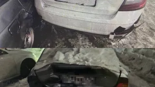 В Челябинской области водитель «Мазды» протаранил три припаркованные машины и скрылся