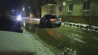 Потоп в Рыбном попал на видео