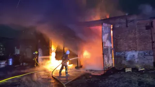 Во Владимире ночью произошёл пожар в гаражных боксах