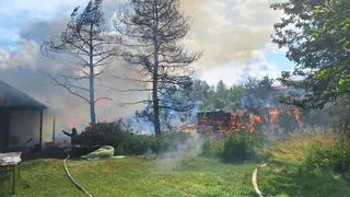 В Петушинском районе сгорел частный дом площадью 213 квадратных метров