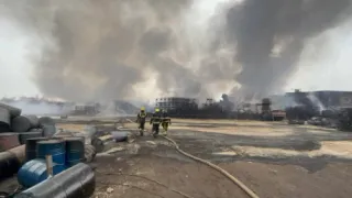 Во Владимире проверят состояние атмосферы после пожара на хранилище буровых смесей