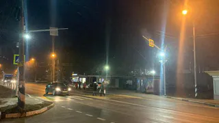 На Михайловском шоссе запустили "умный" пешеходный переход