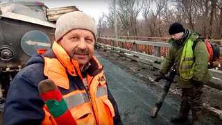Трасса М5 - Шиловские дорожники кладут асфальт "в воду"