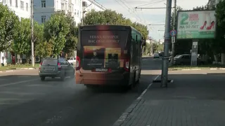 В Рязани во время движения загорелась маршрутка с пассажирами